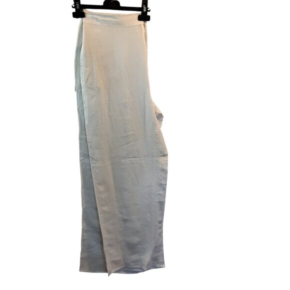 Rachel Zoe Womens Elegant White Color 100% Linen Pants Size 12 Wide Leg - Picture 3 of 9